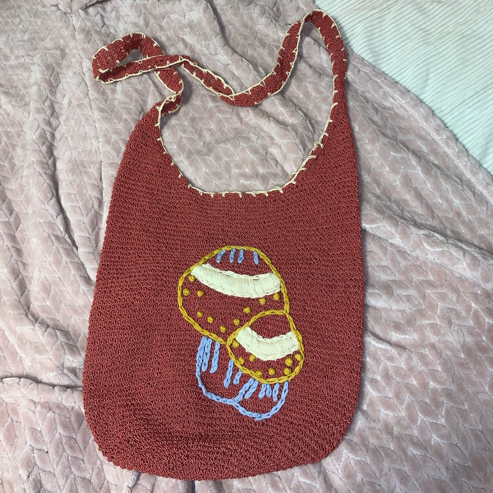 🍄Woven mushroom tote bag🍄